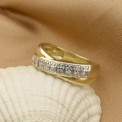 Image 2 of Gold ring with diamond | 0.09 ct.