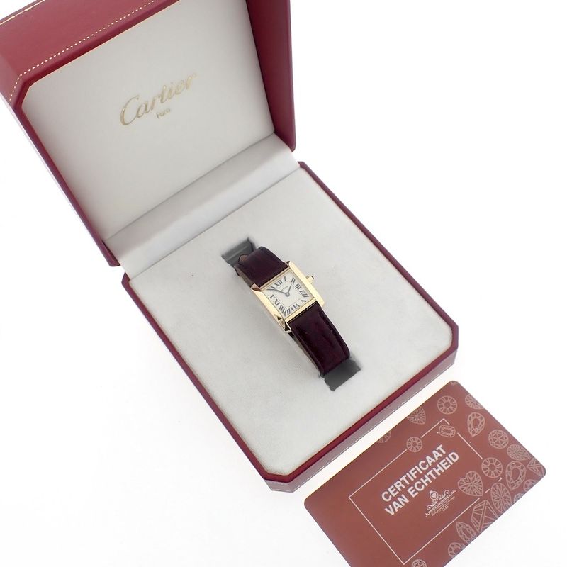 Image 5 of Cartier Tank Française; 18k gold ladies' watch