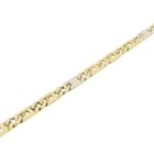 Image 8 of Two-tone gold figaro link bracelet
