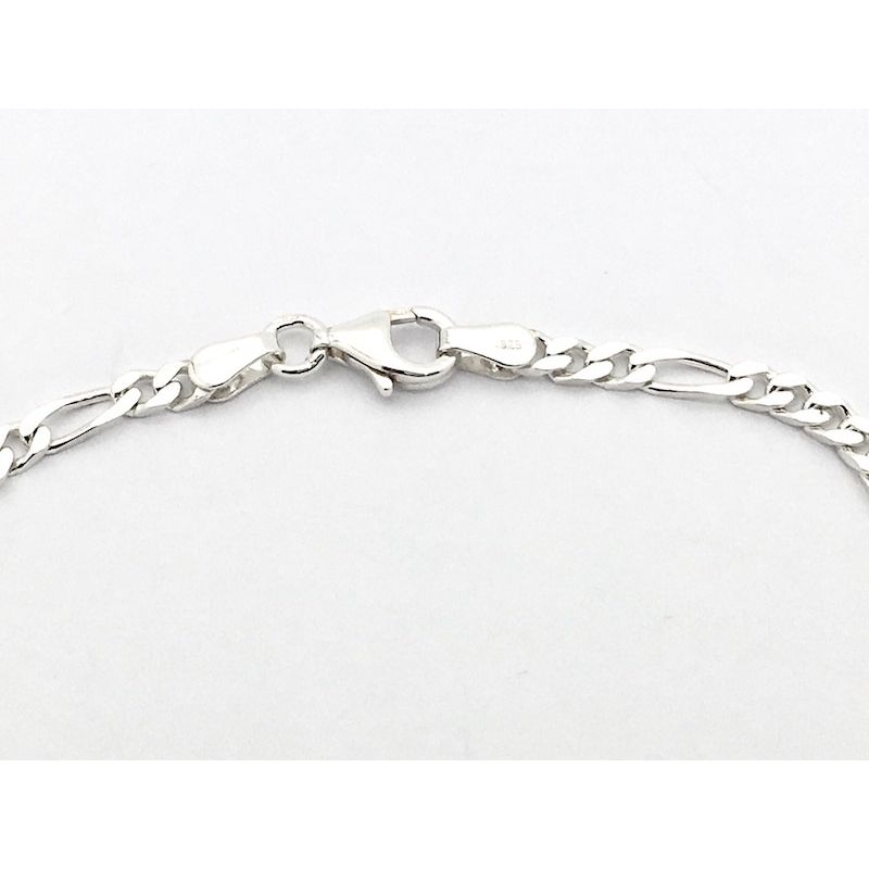 Image 4 of Silver bracelet; Figaro link | 19 cm