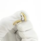 Image 11 of Bicolor gold stud earrings with diamonds