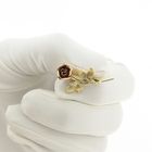 Image 12 of 8-karat bicolor brooch; Vintage/antique | Rose