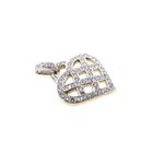 Image 2 of Gold heart pendant with diamonds; 1.30 ct.