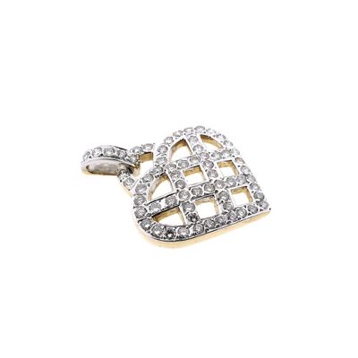 Gold heart pendant with diamonds; 1.30 ct. Image 2 of Gold heart pendant with diamonds; 1.30 ct.