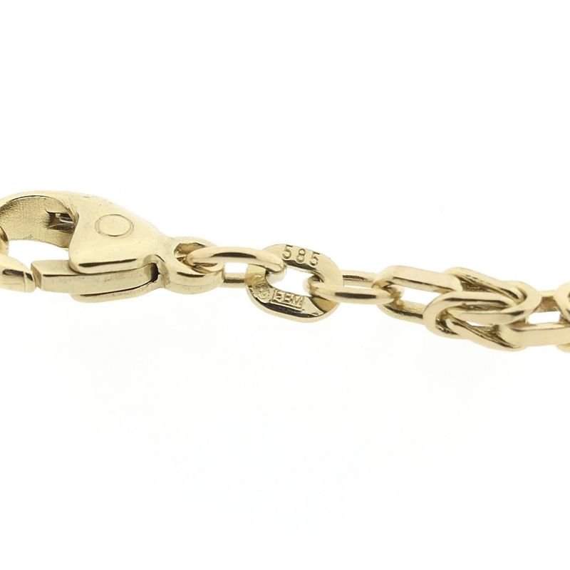 Image 5 of Gold square king's link bracelet | 21.5 cm