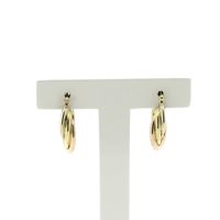 Tricolor gold earrings | Ø 14.3 mm