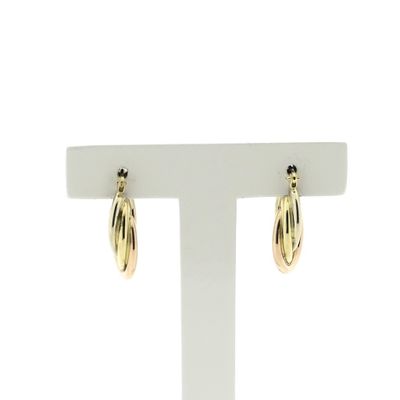 Image 1 of Tricolor gold earrings | Ø 14.3 mm