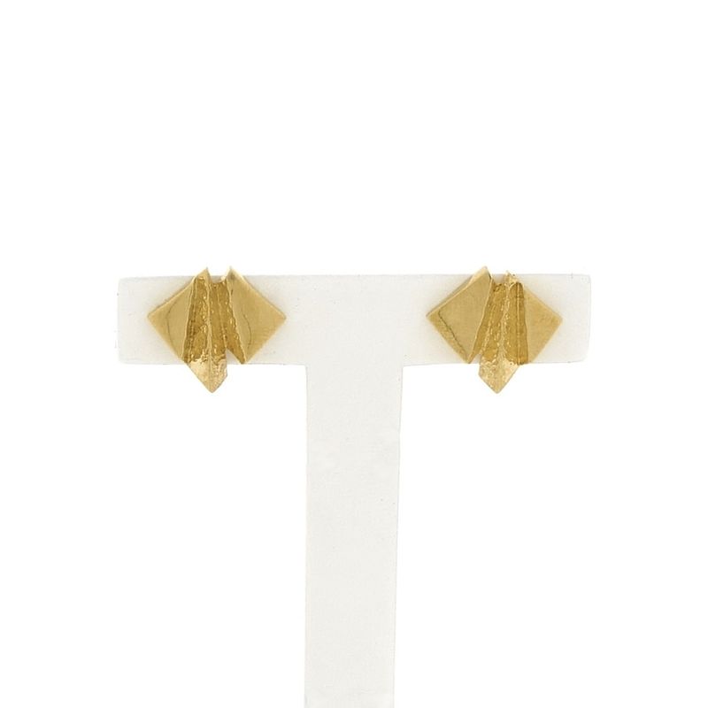 Image 3 of Gold stud earrings | Riitta Hakala