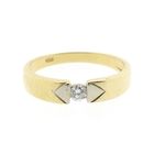 Image 3 of Two-tone gold ring with diamond; 0.06 ct.