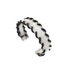 Image 3 of Silver JWLZ leather bracelet; Size S/M