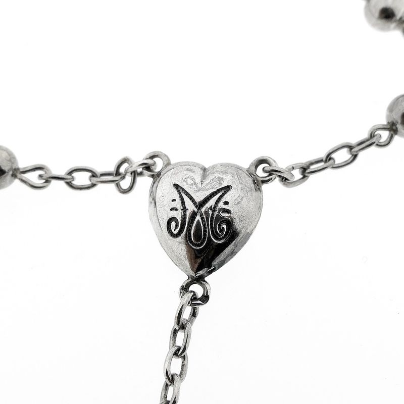 Image 8 of Silver rosary | 65 cm