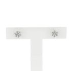 Image 1 of White gold stud earrings with diamond; 0.21 ct.