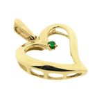 Image 7 of Gold heart pendant with emerald