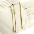 Image 10 of Golden Venetian link chain with flowers | 40 cm