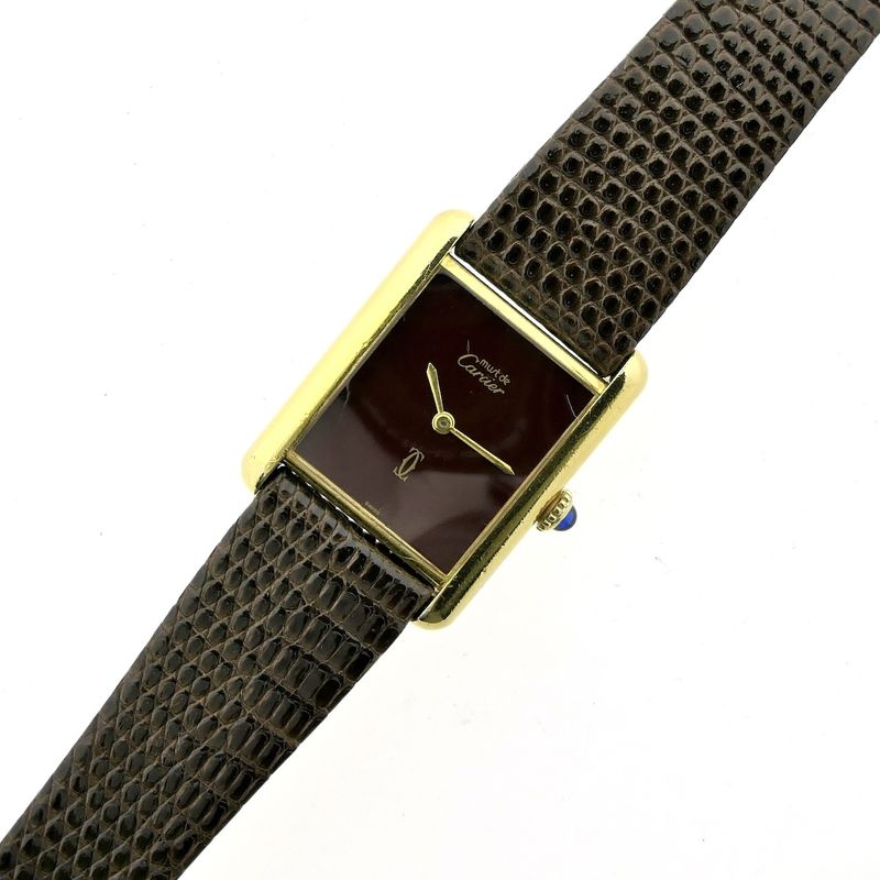 Image 19 of Cartier Tank Vermeil; Vintage mechanical women's watch