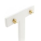 Image 4 of Gold dolphin stud earrings with zirconia