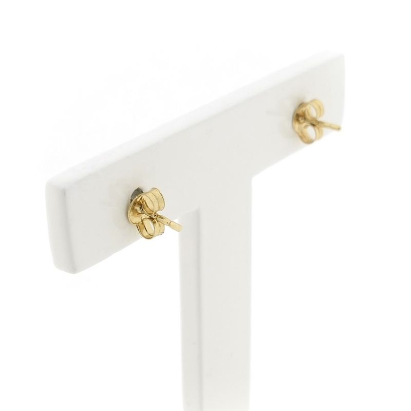 Image 4 of Gold dolphin stud earrings with zirconia