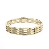 Gold tank link bracelet