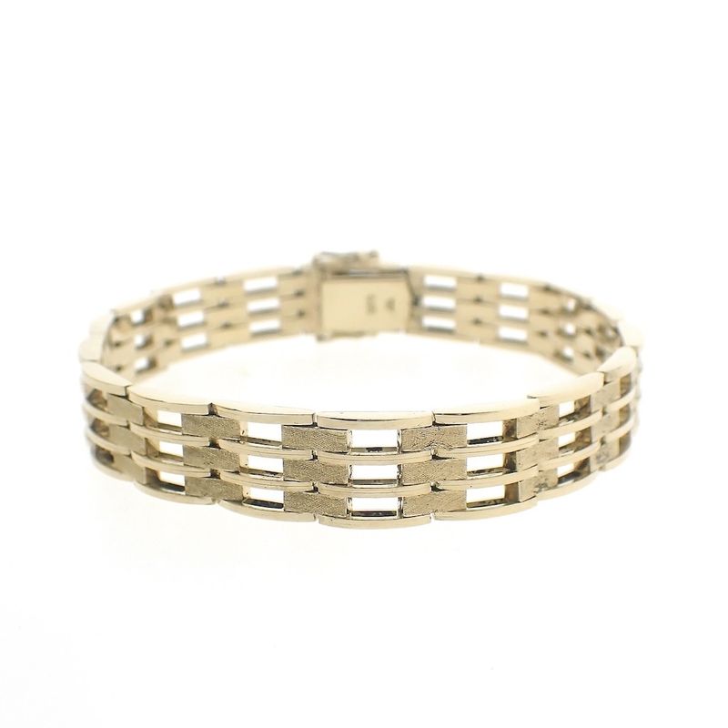 Image 1 of Gold tank link bracelet