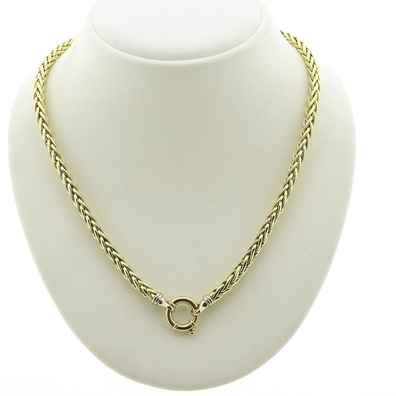 Image 9 of Gold necklace with foxtail link | 45 cm