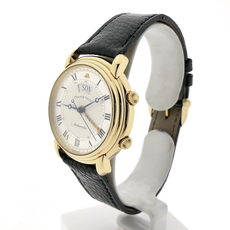 Image 2 of Maurice Lacroix Masterpiece Reveil; Automatic 18k gold men's watch with alarm clock