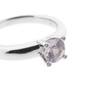Image 6 of White gold 'Phlox' ring set with pink sapphire and diamonds; Bron Jewelry