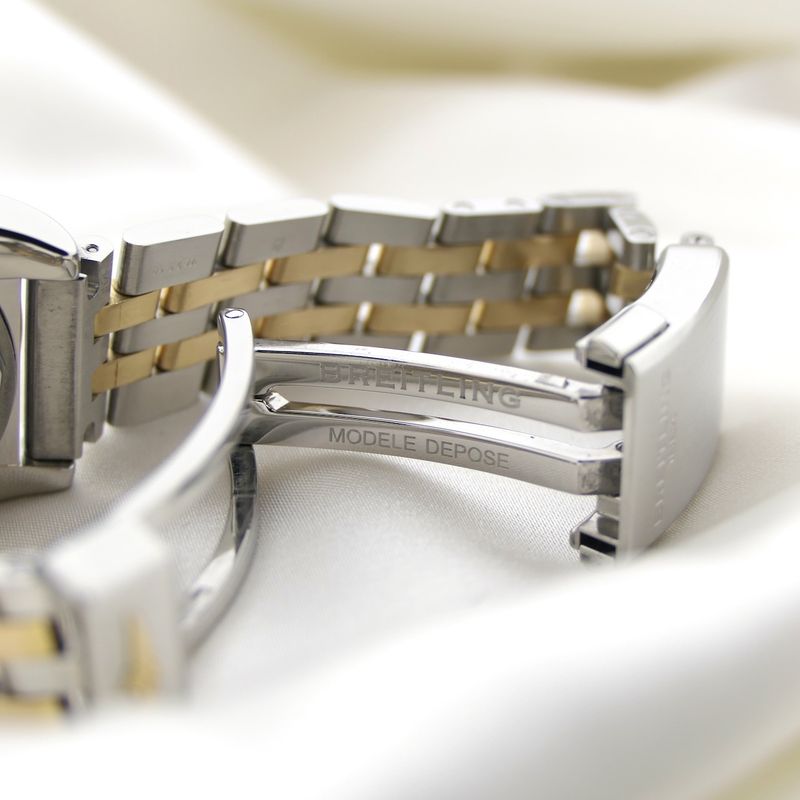 Image 8 of Breitling Galactic 'Sleek' C71330; Gold/steel women's watch with mother-of-pearl dial