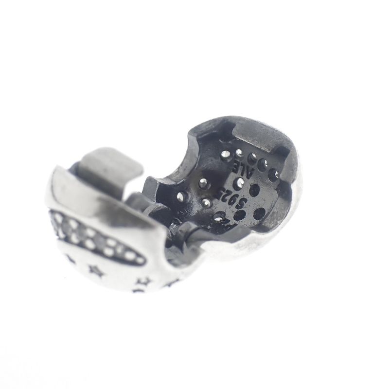 Image 5 of Pandora clip charm; Silver; Moon and Stars