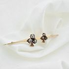 Image 4 of Antique gold brooch with diamonds; approx. 0.40 ct.