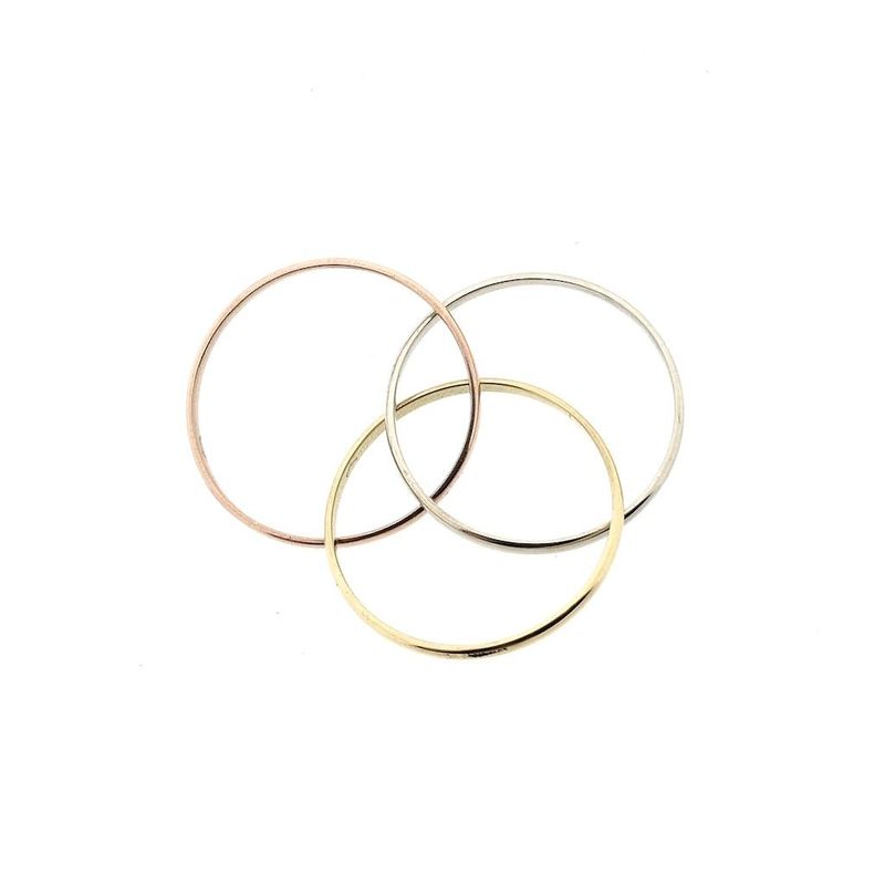 Image 4 of Tricolor Gold Trinity Ring