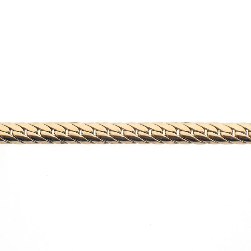 Image 11 of Two-tone gourmet link necklace with diamond pendant; 0.21 ct. | 41.5 cm