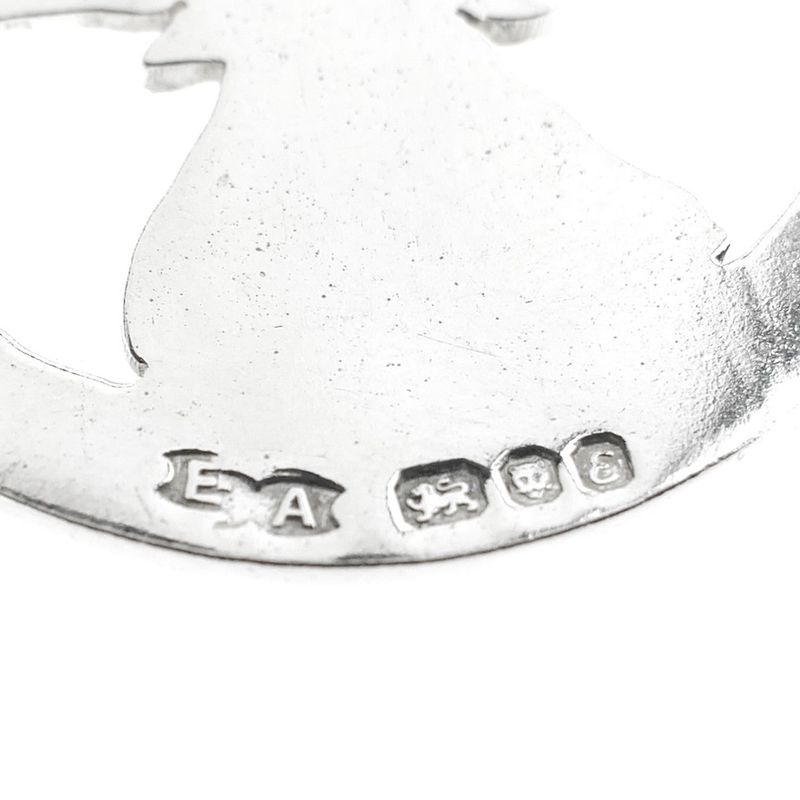 Image 4 of Silver round pendant with guardian angel