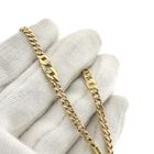 Image 9 of 8K Two-tone gourmet link bracelet with diamond; 0.03 ct. | 21 cm