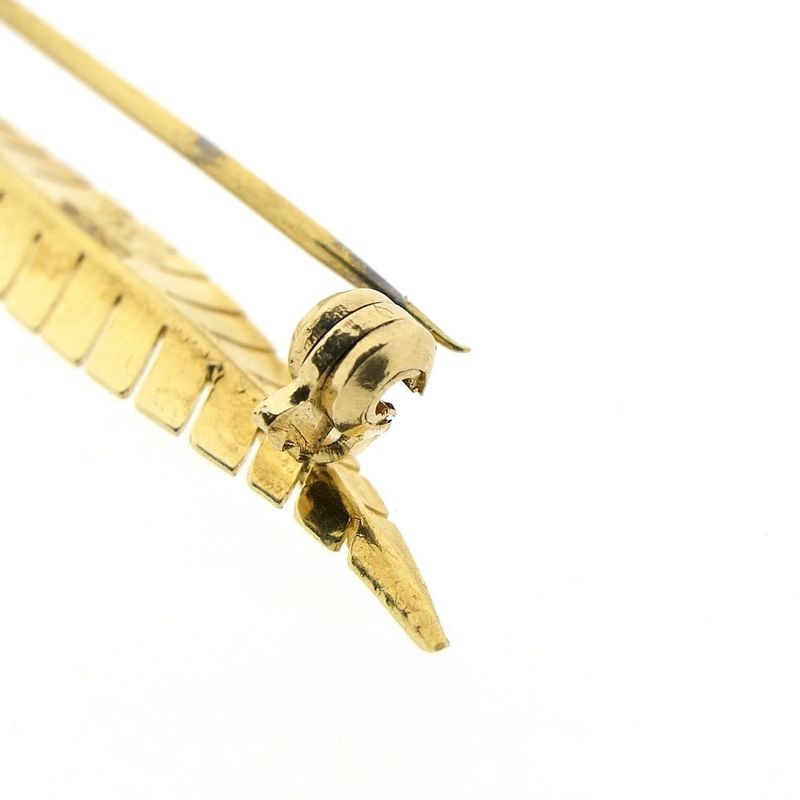 Image 9 of Gold feather brooch | Vintage