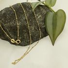 Image 2 of Gold gourmet link chain with beads | 42.5 cm