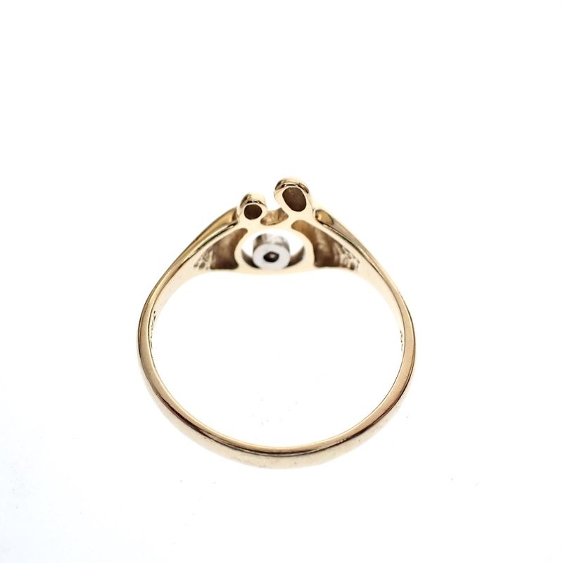 Image 3 of Gold mother-child ring with diamond | 0.03 ct.