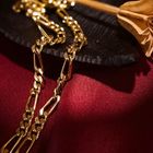 Image 2 of Gold Figaro link chain | 51 cm