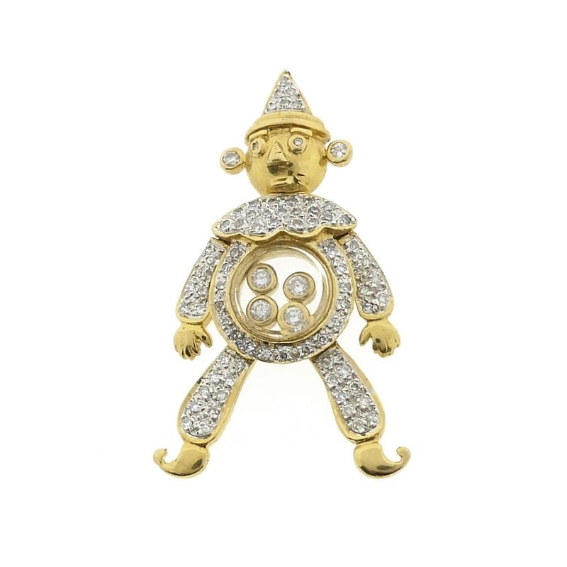 Image 1 of 18K Gold Happy Clown Pendant with 0.50 ct. Diamond