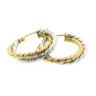 Image 7 of 18K Two-tone gold earrings | Ø 21 mm