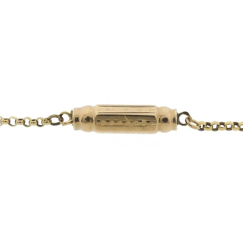 Image 5 of Gold jasseron link chain with decorative clasp | 44 cm