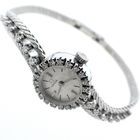Image 1 of Omega vintage dress watch; 18k white gold women's watch with diamonds