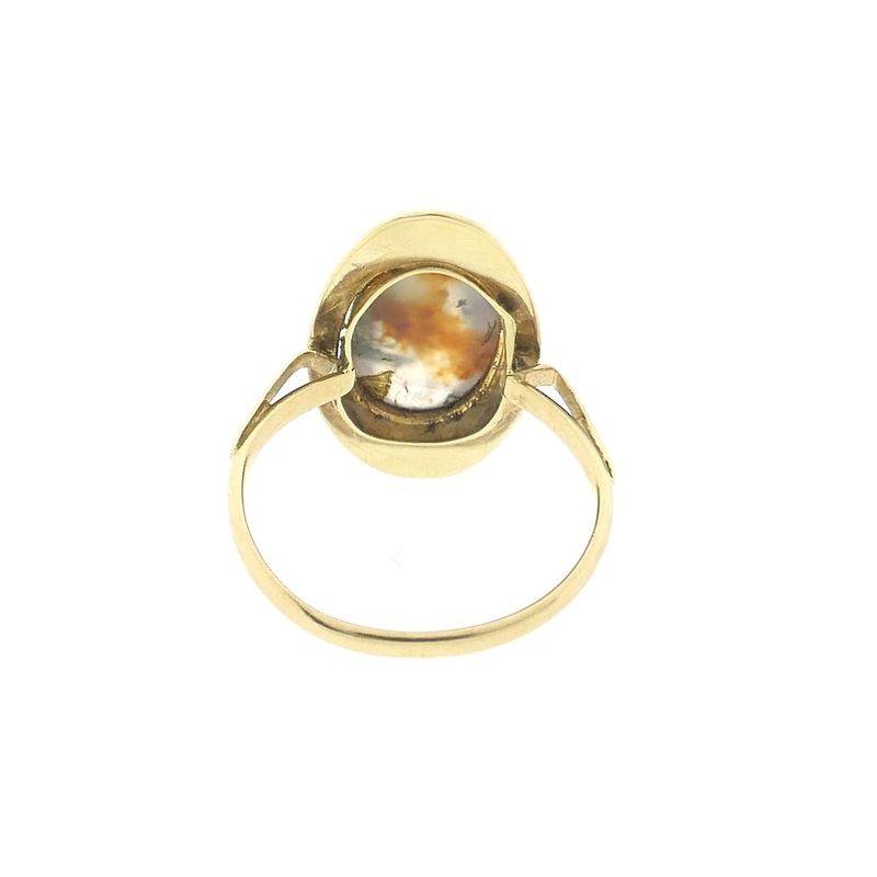 Image 6 of Gold ring with moss agate | Vintage