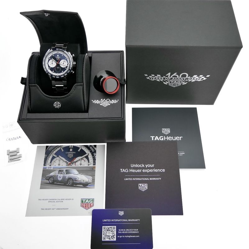 Image 4 of TAG Heuer Carrera '160 Years Anniversary' Limited Edition; Chronograph men's watch