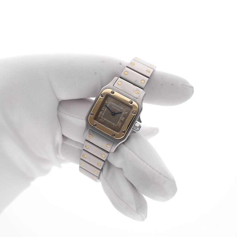 Image 8 of Cartier Santos Ladies ref. 1567; 18k gold/steel women's watch