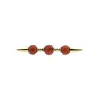 Image 1 of Vintage gold brooch with carnelian