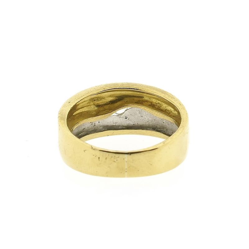 Image 4 of Two-tone gold ring with 0.08 ct diamond.