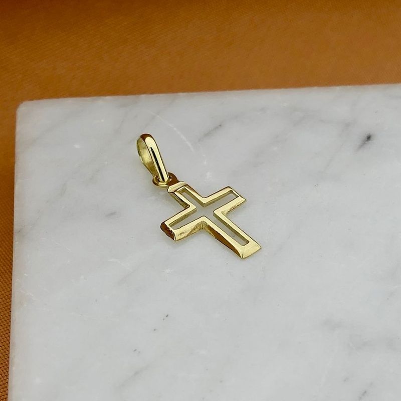 Image 2 of Gold pendant of a cross