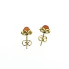 Image 5 of Vintage gold stud earrings with glass beads