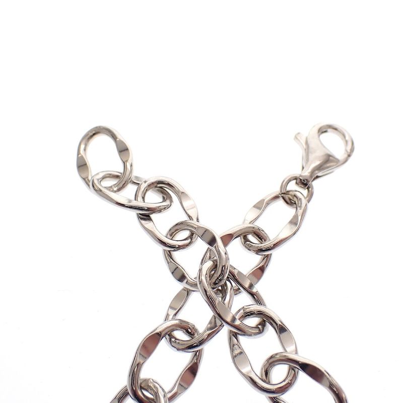 Image 3 of Silver anchor link bracelet