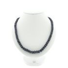 Image 1 of Sapphire bead necklace with gold clasp